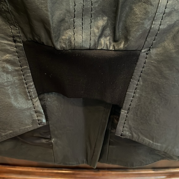 BCBGMaxAzria Black Leather Jacket.  Size Small - Picture 3 of 12